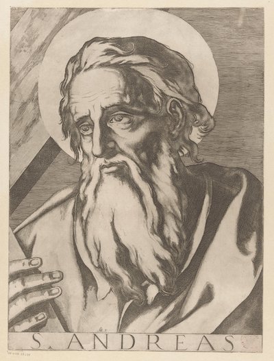 San Andrés San Andrés (título sobre el objeto) Cristo, María en de twaalf apostelen (título de la serie) El Sagrado Colegio Apostólico (título de la serie) de Raffaello Schiaminossi