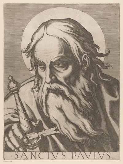 San Pablo San Pablo (título sobre el objeto) Cristo, María en de twaalf apostelen (título de la serie) El Sagrado Colegio Apostólico (título de la serie) de Raffaello Schiaminossi