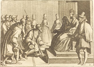 Margarita de Austria Recibiendo a un Noble de Raffaello Schiaminossi