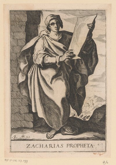 Zacarías prosperará Zacarías el profeta (título sobre el objeto) El profeta (título de la serie) Los profetas (título de la serie) de Raffaello Schiaminossi