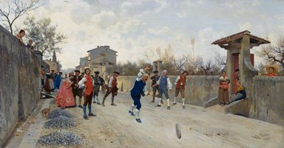 Juego de ruzzola de Raffaello Sorbi