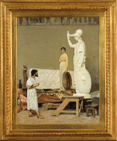 Fidias trabajando en su estatua de Minerva, 1869 de Raffaello Sorbi
