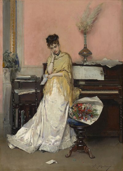 Ensoñación - La carta, 1870s de Raimundo de Madrazo y Garreta