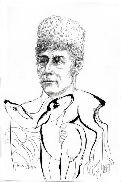 Franz Marc / Dibujo de Rainer Ehrt de Rainer Ehrt