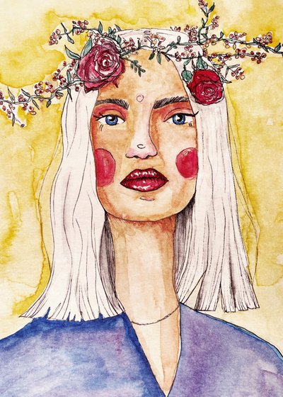 Dama con corona de flores de Raissa Oltmanns