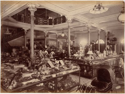 Tienda de Treacher and Co. en el fuerte, Bombay de Raja Deen Dayal