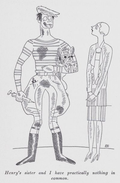 Ilustración para "But Gentlemen Marry Brunettes" de Anita Loos de Ralph Barton