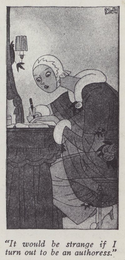 Ilustración de Los caballeros las prefieren rubias de Anita Loos de Ralph Barton