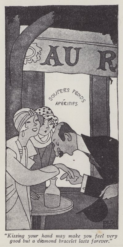 Ilustración para Los caballeros las prefieren rubias de Anita Loos de Ralph Barton