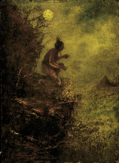 La señal de fuego, 1885-1890 de Ralph Albert Blakelock