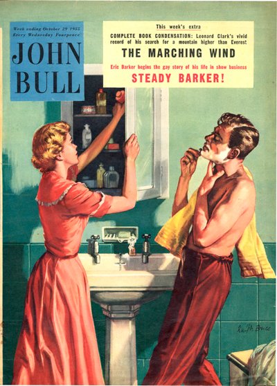 Portada de "John Bull", octubre de 1955 (litografía en color) de Ralph Bruce