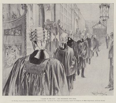Llamado al bar, la procesión en el salón de Ralph Cleaver