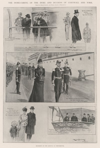 El regreso a casa del Duque y la Duquesa de Cornualles y York de Ralph Cleaver