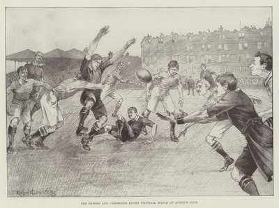 El partido de rugby Oxford y Cambridge en el Queen
