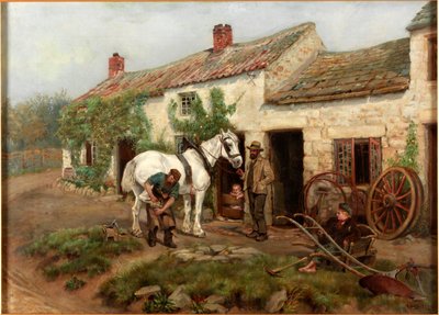 Herrería, Hexham Bridge End, 1885 de Ralph Hedley