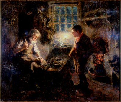 La tienda del zapatero, 1909 de Ralph Hedley