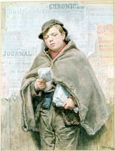 El vendedor de periódicos de Ralph Hedley
