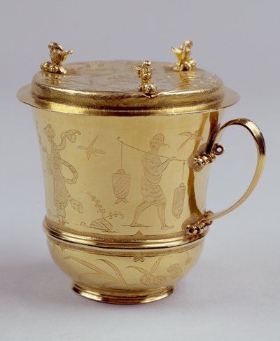 Taza de chocolate de oro, c.1685 de Ralph Leake