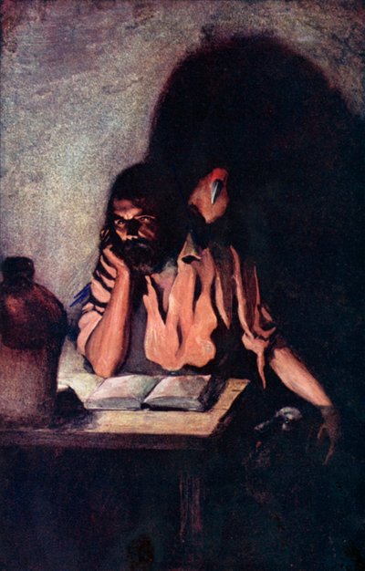 Ilustración para Robinson Crusoe de Daniel Defoe (litografía en color) de Ralph Noel Pocock
