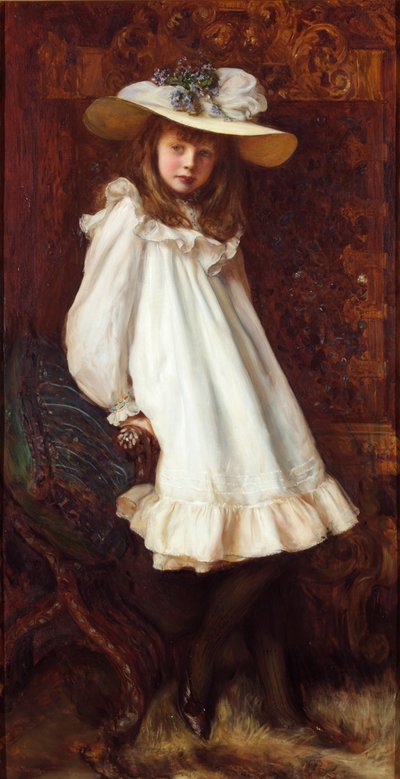 Retrato de Lady Maud Cavendish (óleo sobre lienzo) de Ralph Peacock