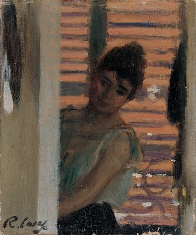 Dona rera persiana (Mujer contra una persiana) de Ramón Casas