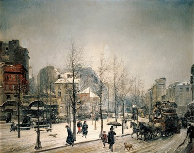 Nieve en el Boulevard de Clichy de Ramón Martí Alsina