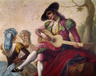 Guitarrista, detalle de Ramon Bayeu y Subias