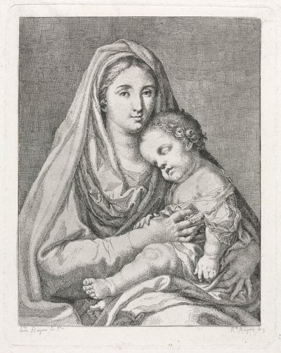 Madonna y Niño después de Francisco Bayeu y Subías de Ramon Bayeu y Subias