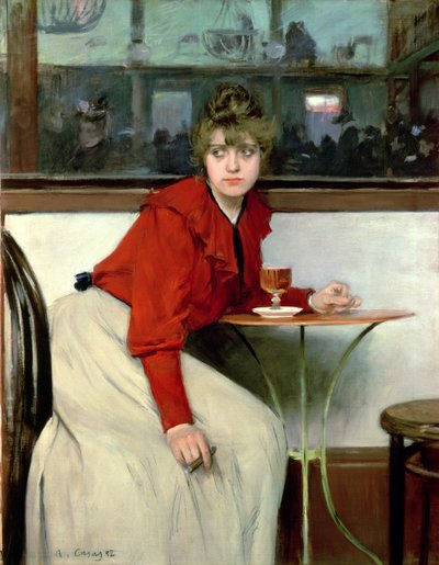 Chica en un bar de Ramon Casas i Carbo