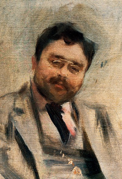 Retrato de Isaac Albéniz a los 34 años, (detalle) de Ramon Casas i Carbo