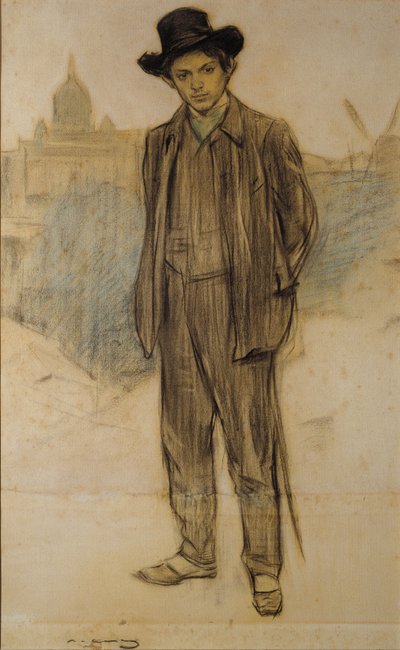 Retrato de Pablo Picasso de Ramon Casas i Carbo