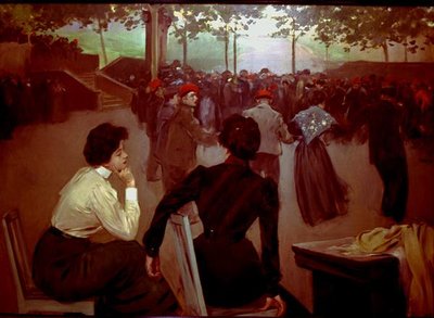 Sardanas en la Fuente de San Roque en Olot, c.1901-02 (óleo sobre lienzo) de Ramon Casas i Carbo