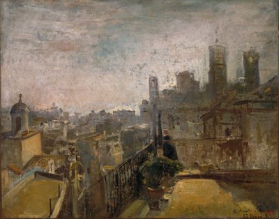 Vista de Barcelona desde una azotea en Riera de Sant Joan de Ramón Martí Alsina