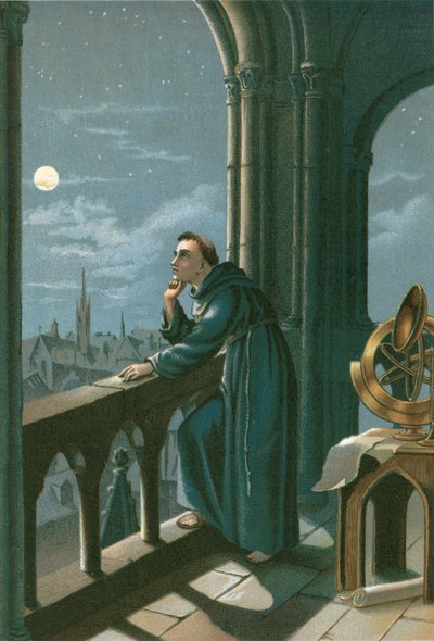 Roger Bacon en su observatorio en Oxford de Ramon Puiggari