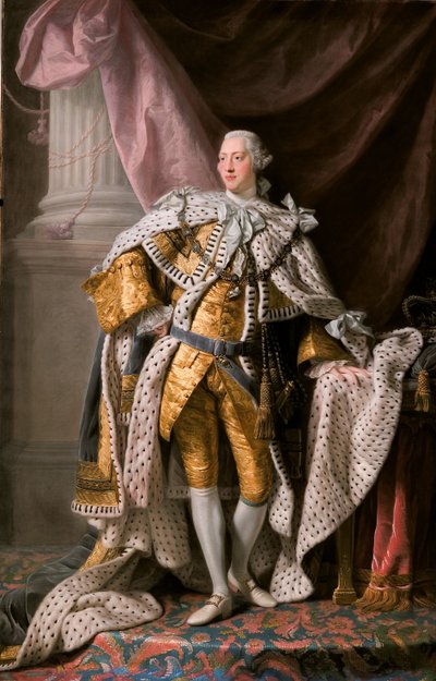 Retrato del Rey Jorge III del Reino Unido 1738-1820 en sus ropas de coronación, ca 1770 de Ramsay