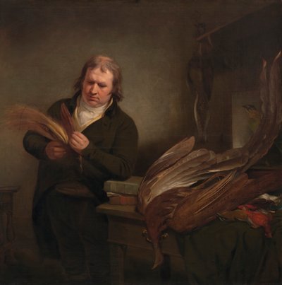 Un ornitólogo, posiblemente John Latham de Ramsay Richard Reinagle