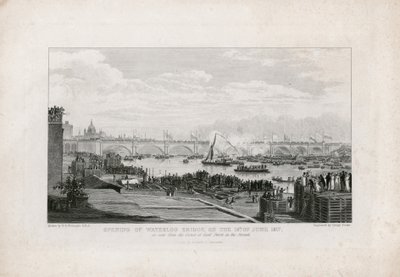 Puente de Waterloo, Londres, inauguración el 18 de junio de 1817 de Ramsay Richard Reinagle