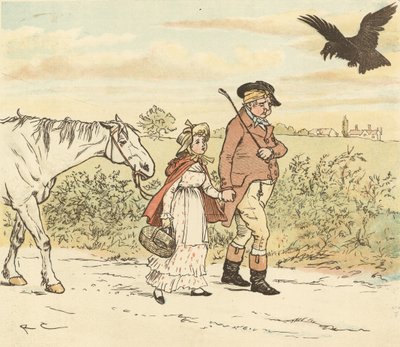 Un Granjero Iba Trotando en su Yegua Gris de Randolph Caldecott