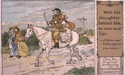 Un granjero trotaba sobre su yegua gris de Randolph Caldecott