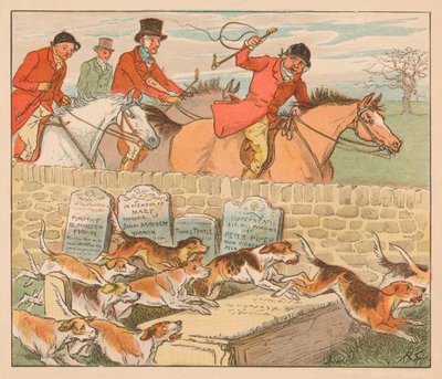 Cuando los sabuesos entran en vista, c1883 de Randolph Caldecott
