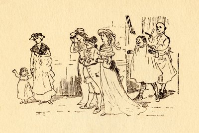 Espectadores observan mientras John Gilpin galopa de Randolph Caldecott