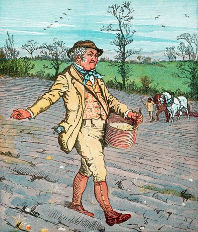 Agricultor sembrando semillas, 1881 de Randolph Caldecott