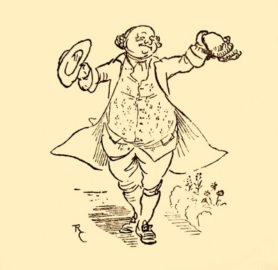 El amigo de John Gilpin le presta una peluca y un sombrero, 1878, c1918 de Randolph Caldecott