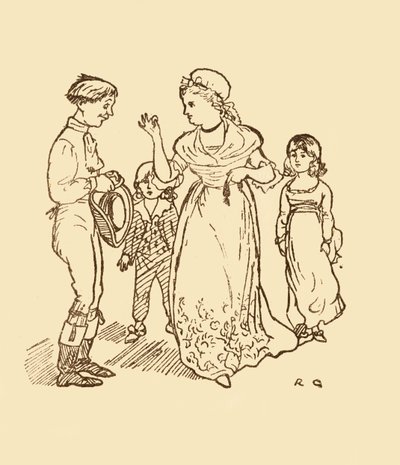 La Sra. Gilpin paga al postillón para encontrar a su esposo, 1878, c1918 de Randolph Caldecott