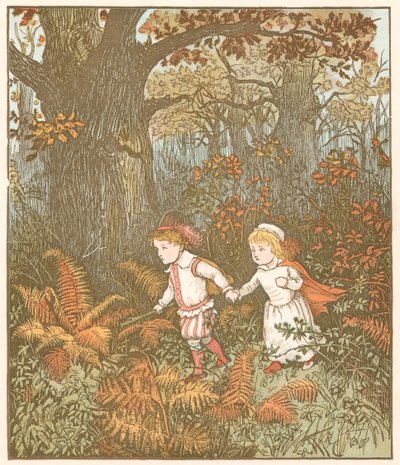Escena de Los niños en el bosque, 1878 de Randolph Caldecott