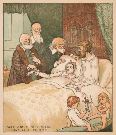 Muy enfermos estaban y a punto de morir, c1878 de Randolph Caldecott