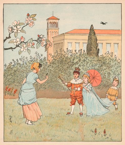 La Doncella y el Jenny Wren, 1880 de Randolph Caldecott
