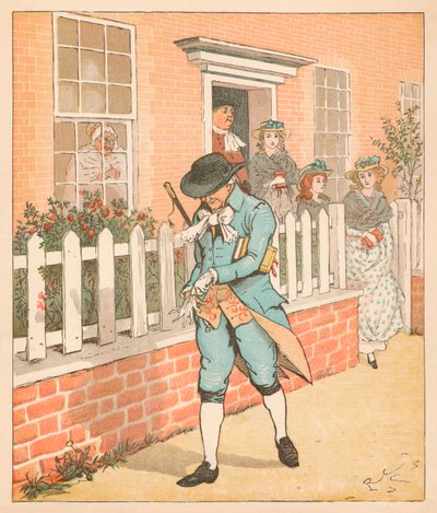 El buen hombre de Islington yendo a la iglesia, c1879 de Randolph Caldecott