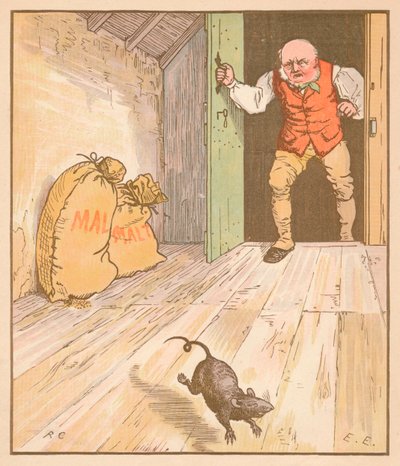 La rata se comió la malta..., c1878 de Randolph Caldecott