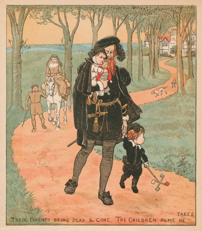 Sus padres muertos y desaparecidos, los niños se quedan en casa de Randolph Caldecott